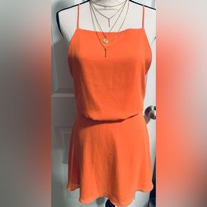 Orange Spaghetti Strap dress by Farm Rio